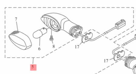 Yamaha Tenere 700 knipperlicht