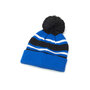 Paddock Blue beanie met pompon voor kinderen