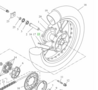 Spaken set achterwiel Tenere 700 Origineel BW3-F5304-00